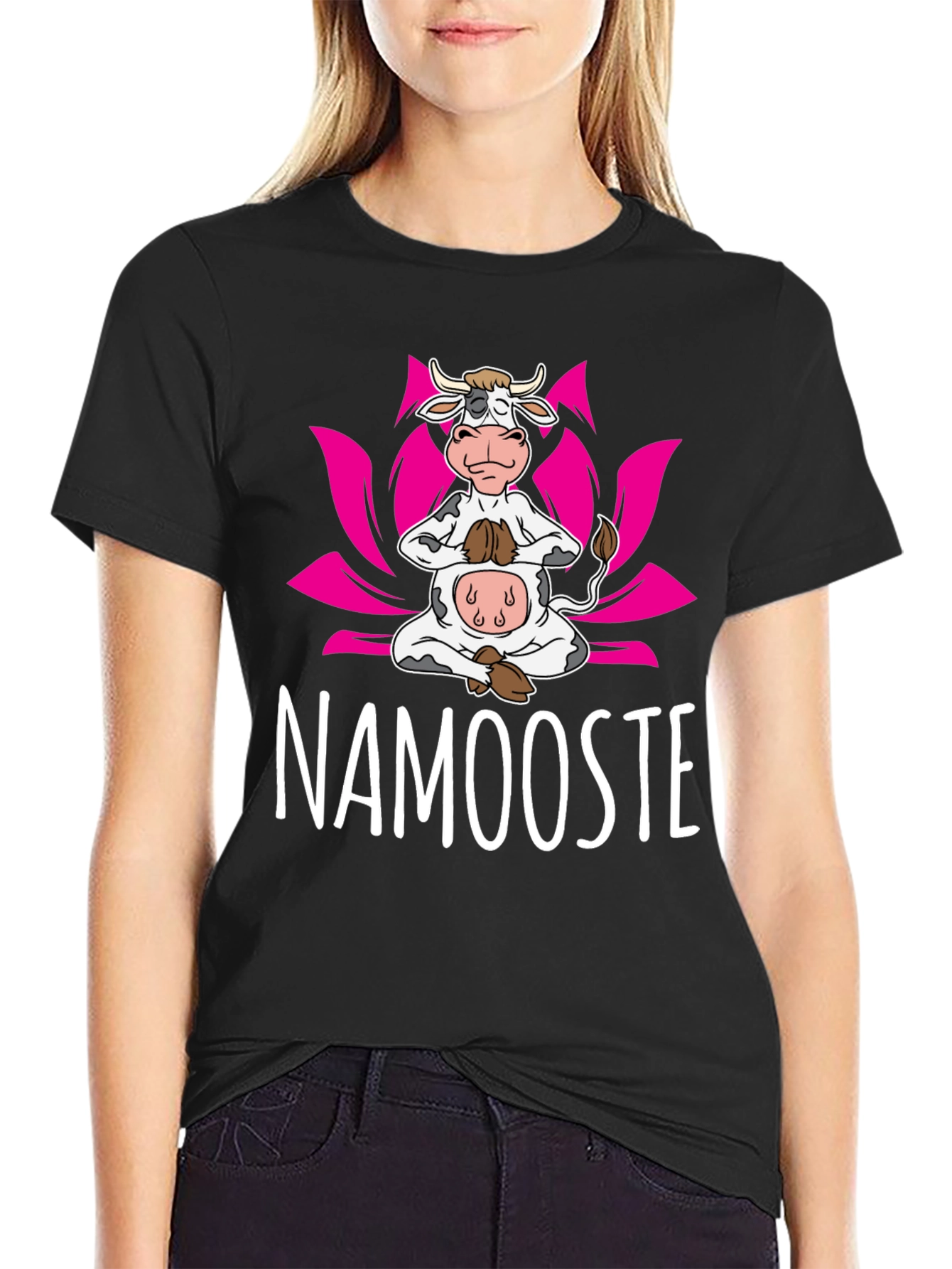 Namooste Cow T-Shirt: Yoga Humor Tee