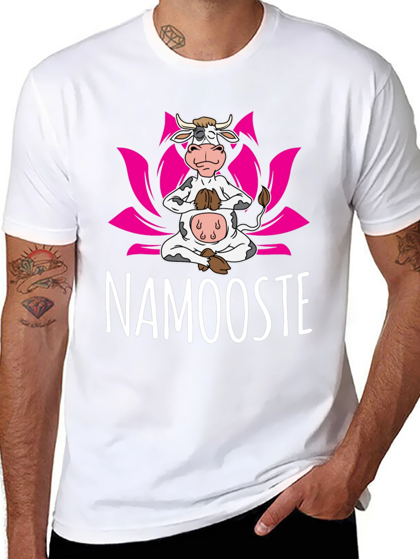 Namooste Cow T-Shirt: Yoga Humor Tee