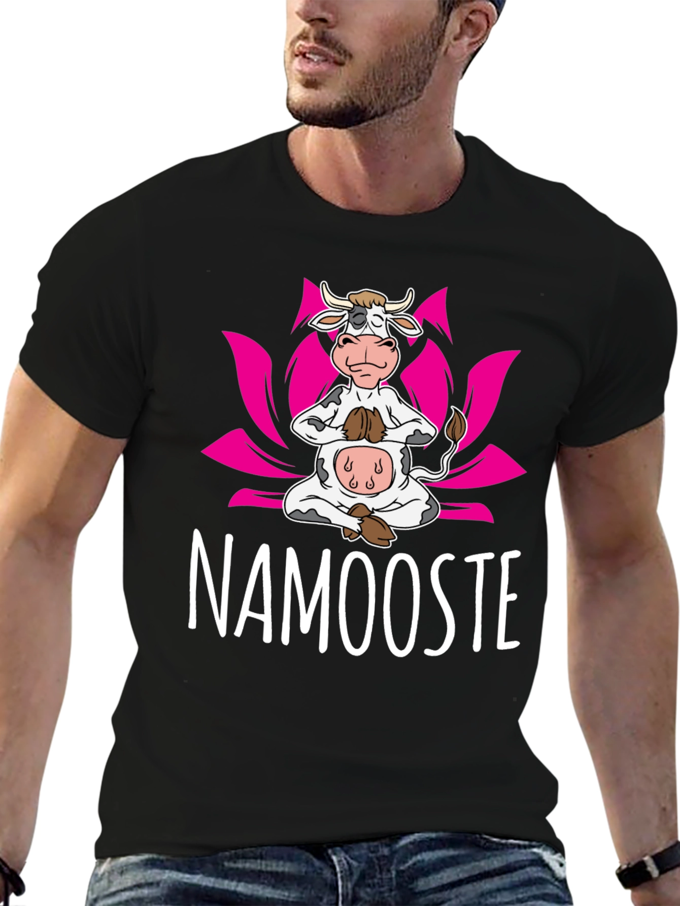 Namooste Cow T-Shirt: Yoga Humor Tee