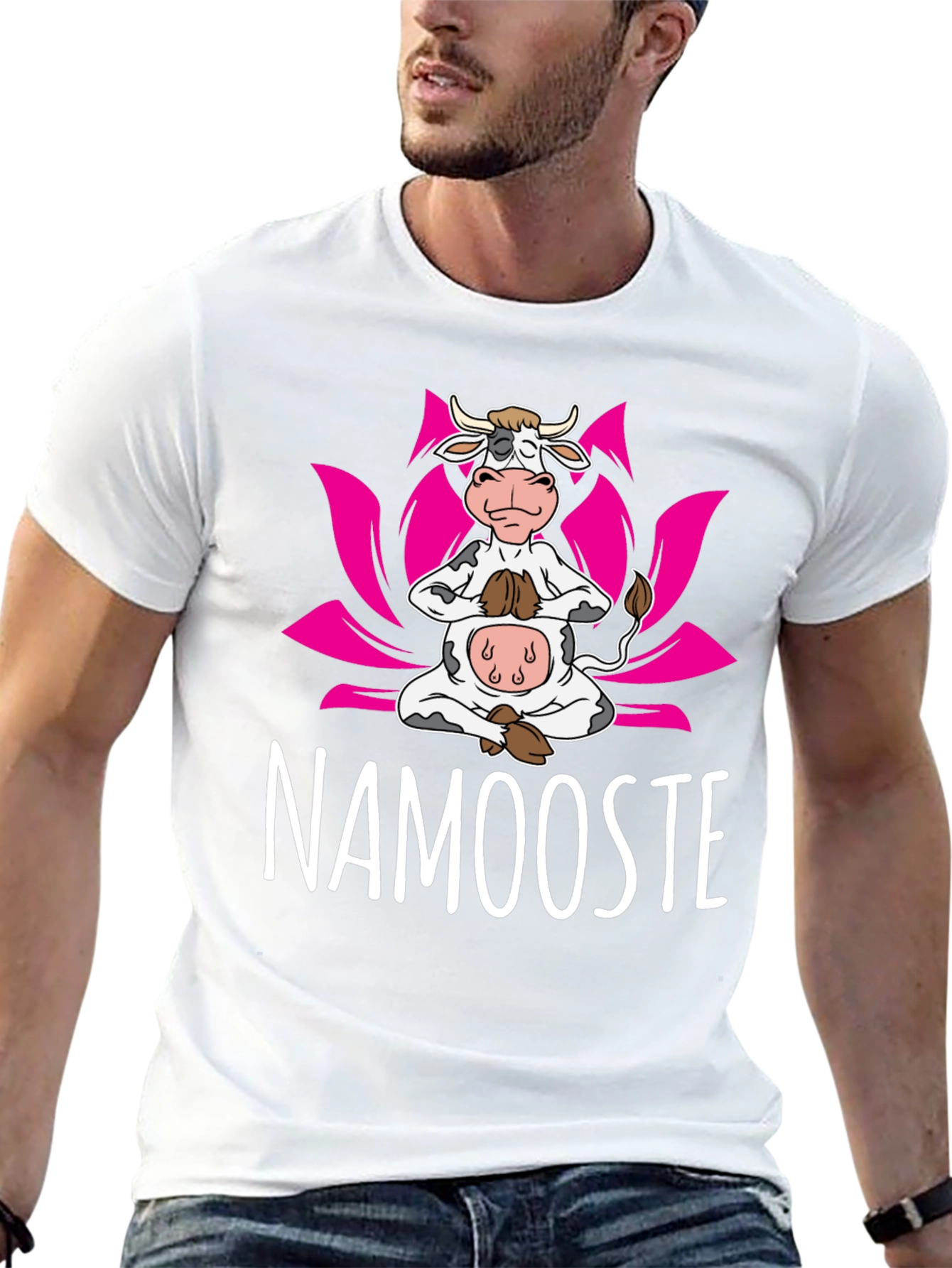 Namooste Cow T-Shirt: Yoga Humor Tee