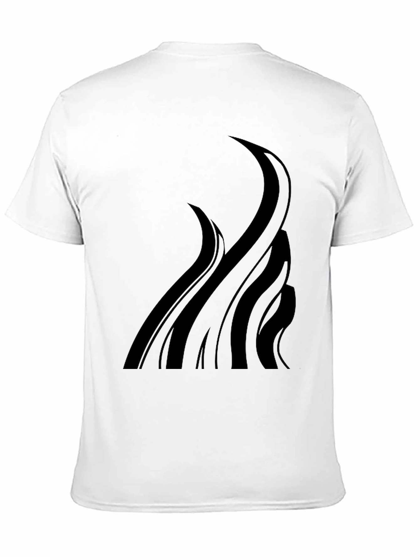 Black Graphic Tee - Abstract Tentacle Design