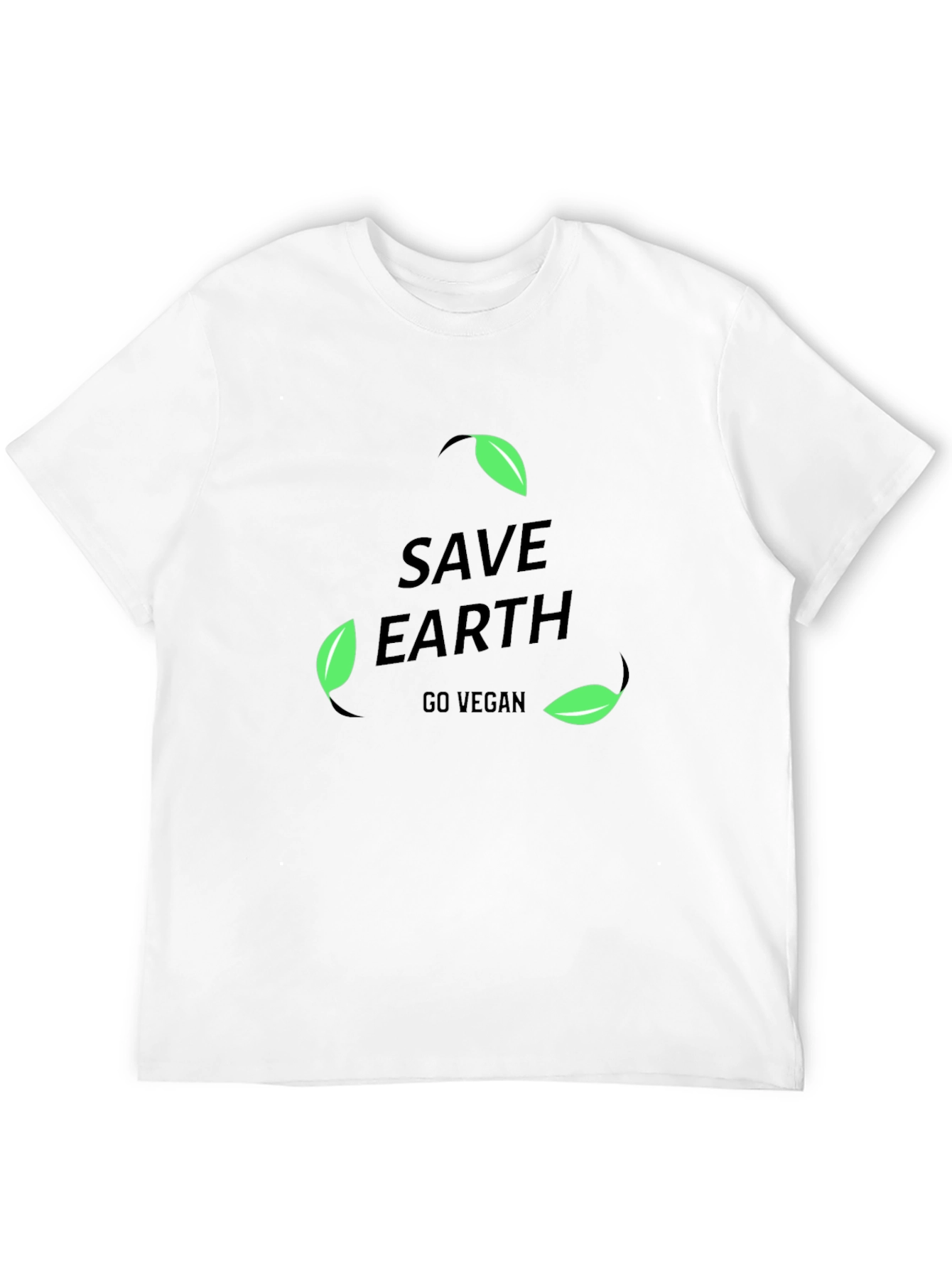Save Earth Go Vegan Black T-Shirt