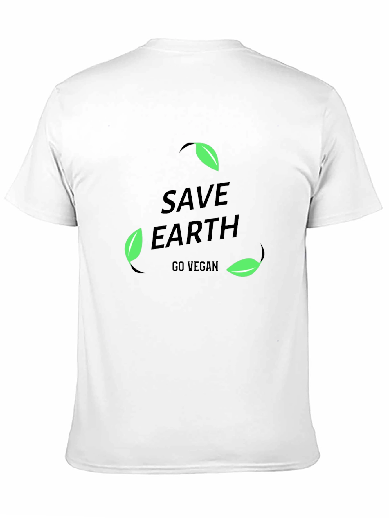 Save Earth Go Vegan Black T-Shirt