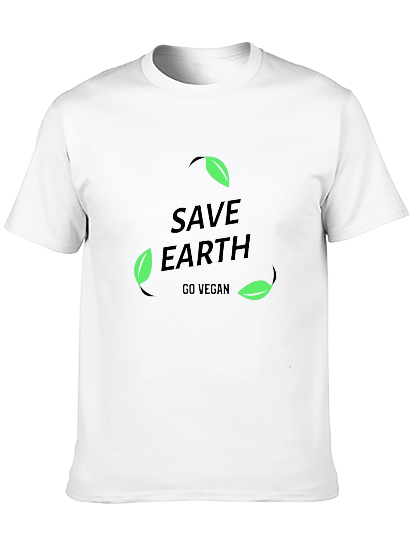Save Earth Go Vegan Black T-Shirt