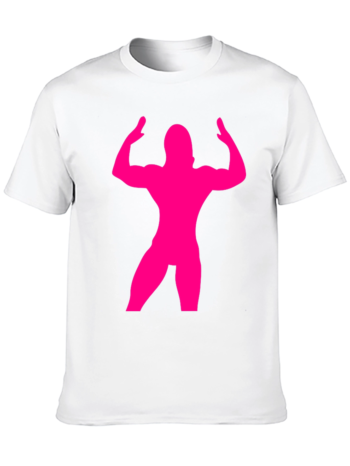 Muscle Man Silhouette T-Shirt - Bodybuilder Gym Tee