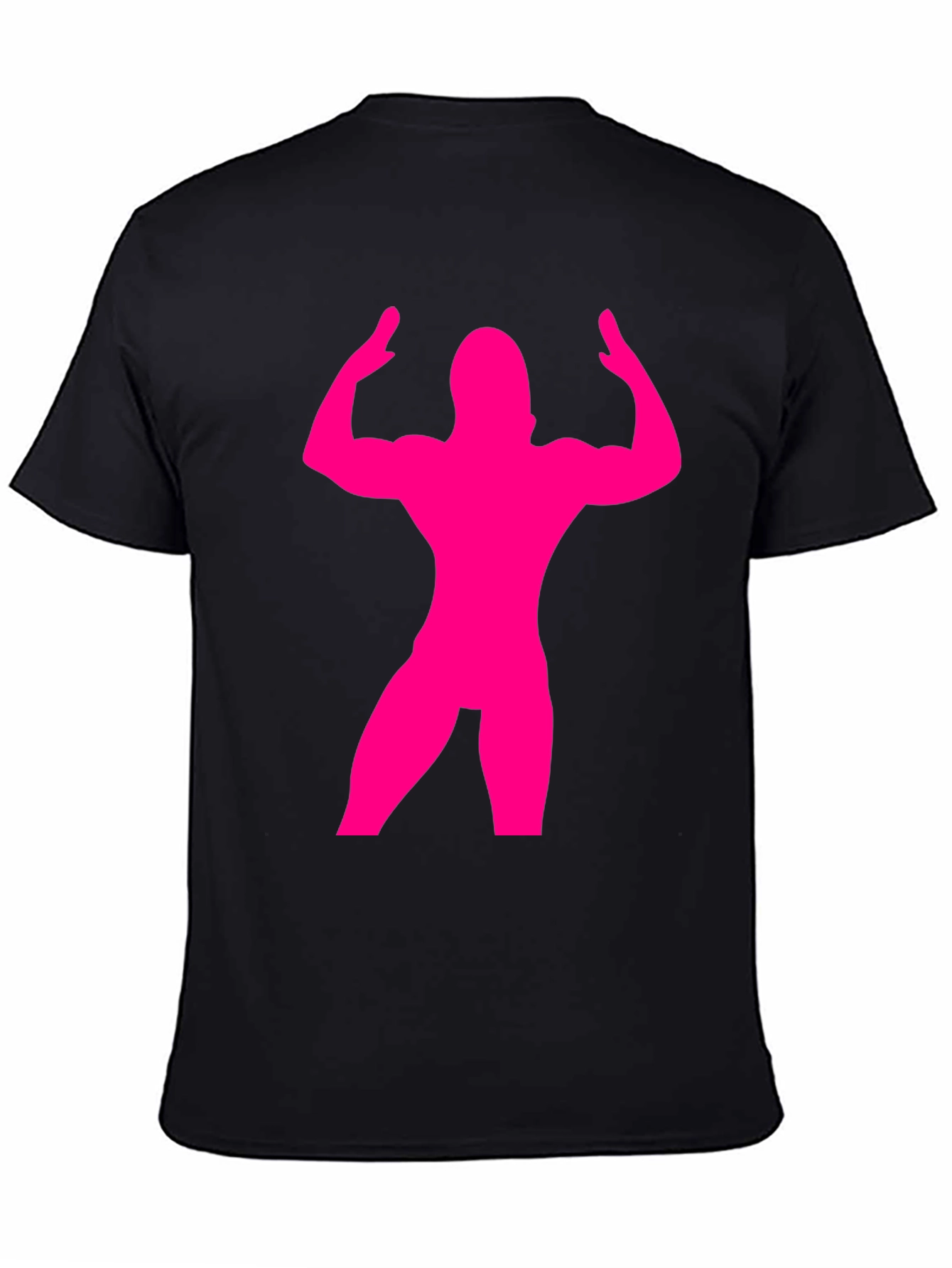 Muscle Man Silhouette T-Shirt - Bodybuilder Gym Tee
