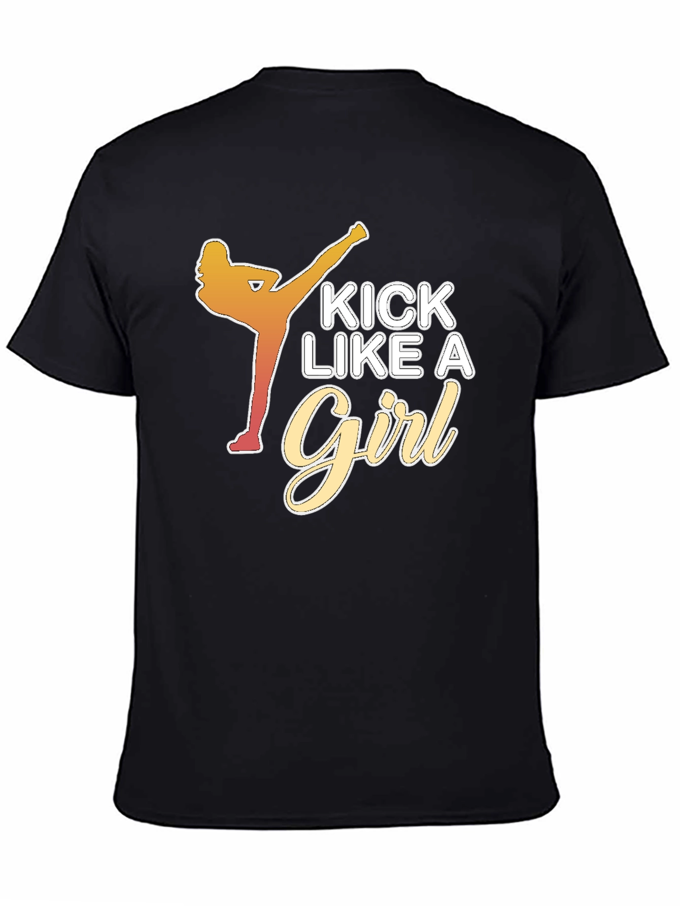 Kick Like a Girl Black T-Shirt