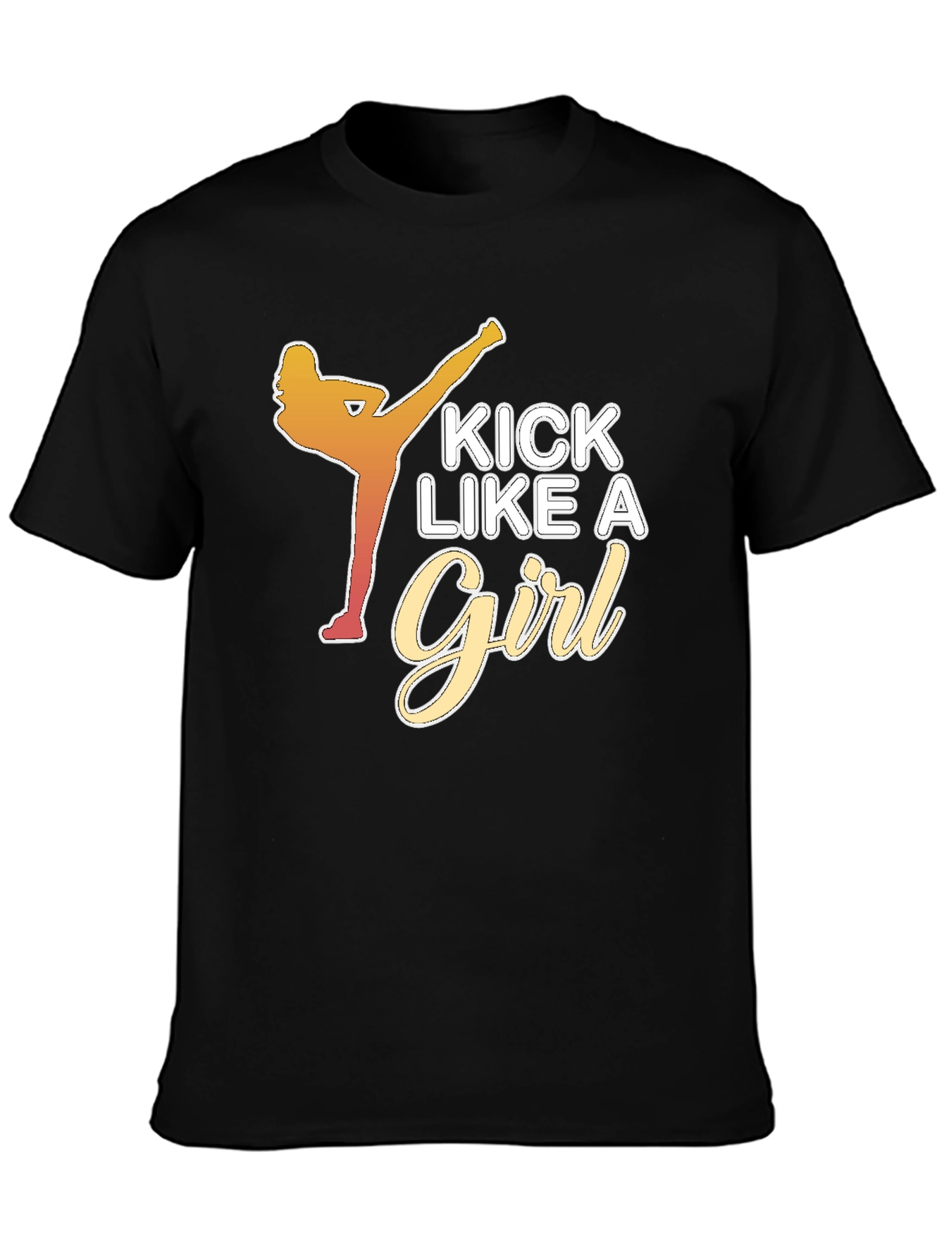 Kick Like a Girl Black T-Shirt