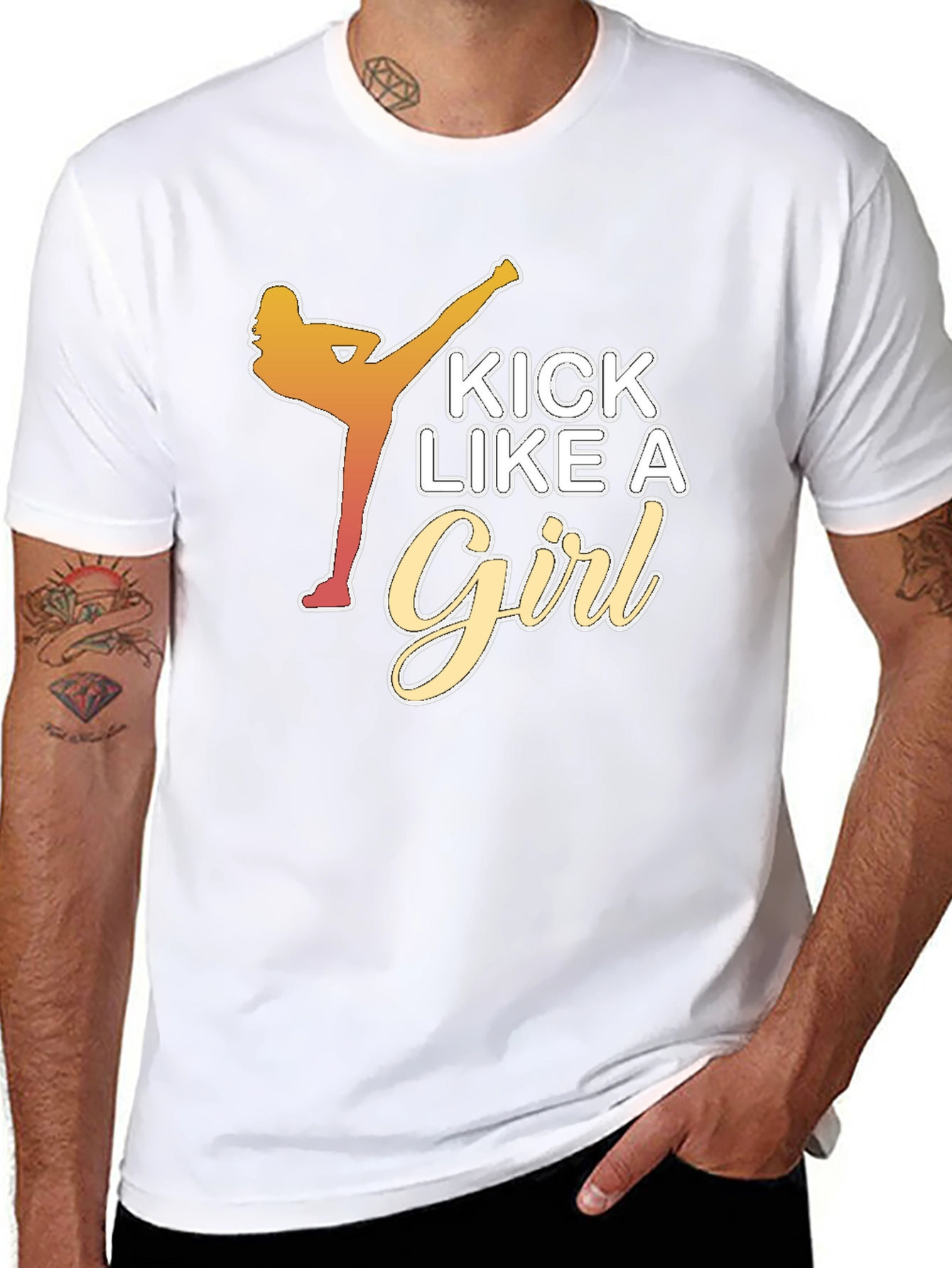 Kick Like a Girl Black T-Shirt