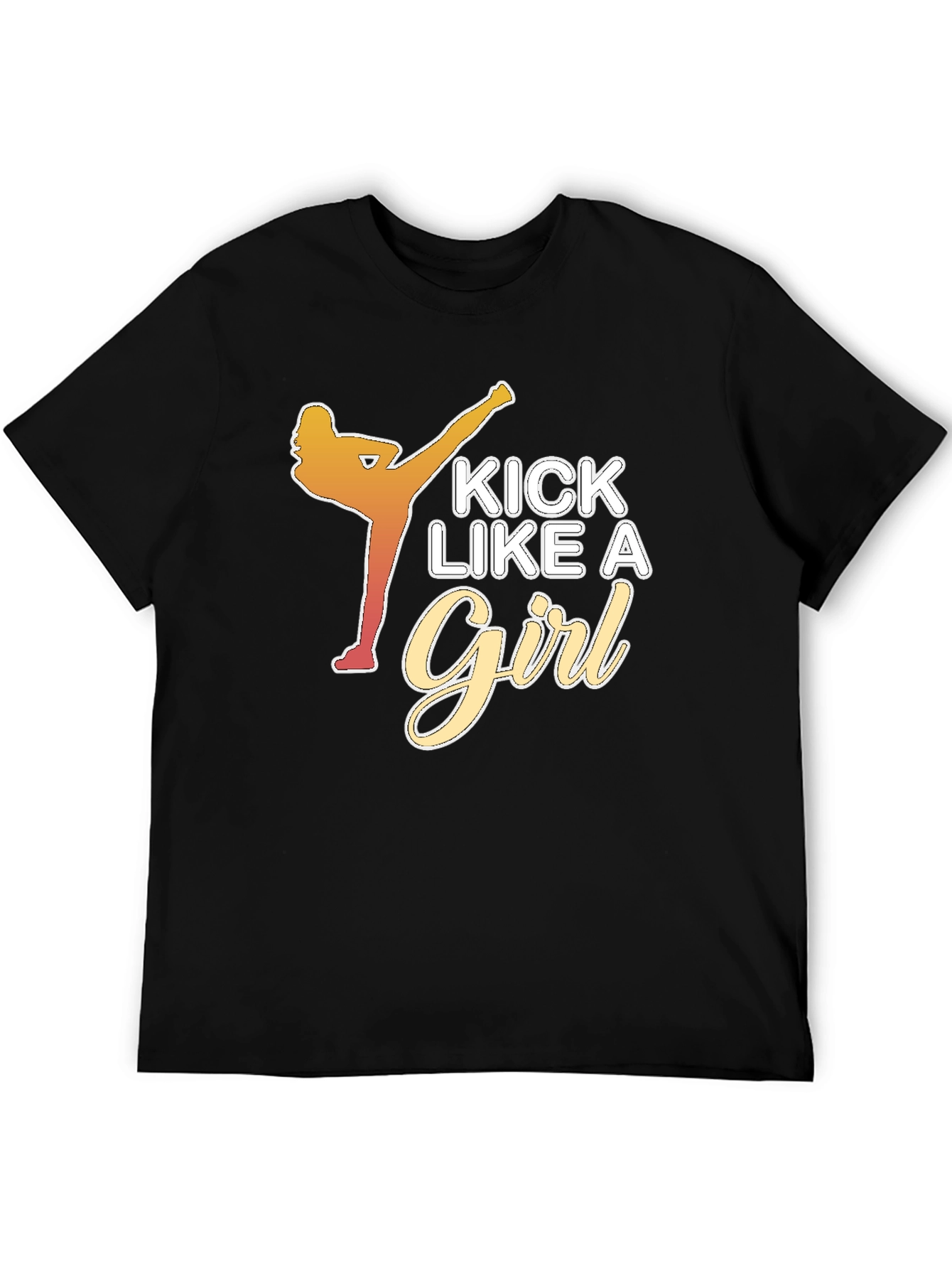 Kick Like a Girl Black T-Shirt