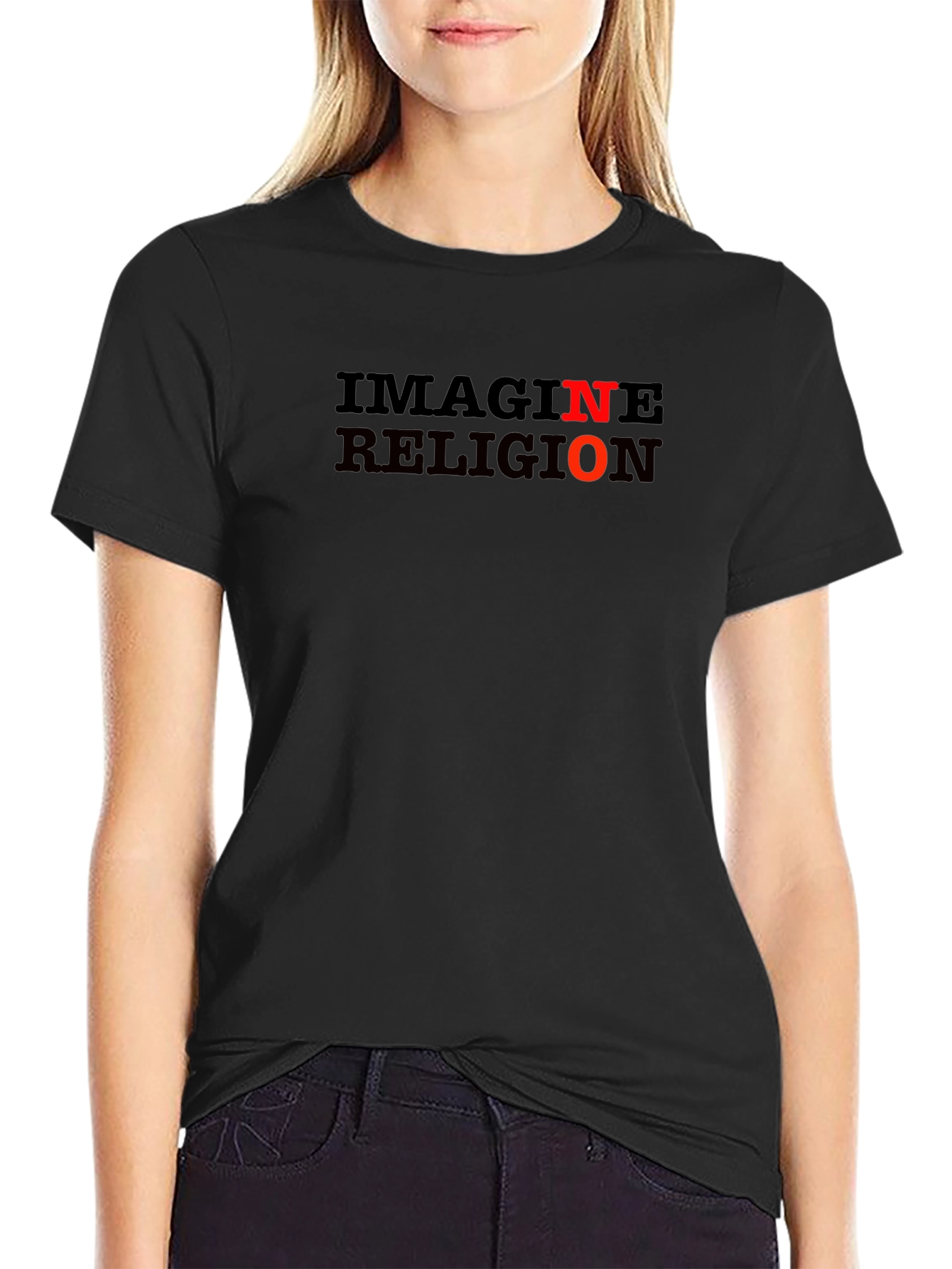 Imagine No Religion T-Shirt - Atheist Statement Tee