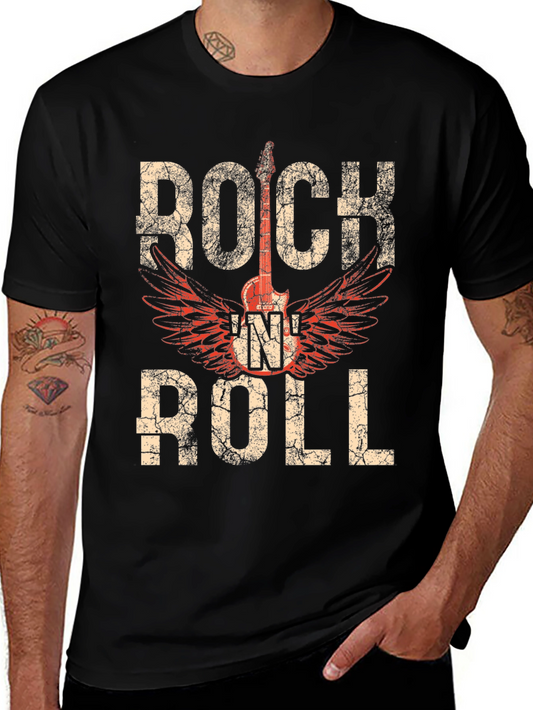 Rock N Roll Guitar Graphic T-Shirt