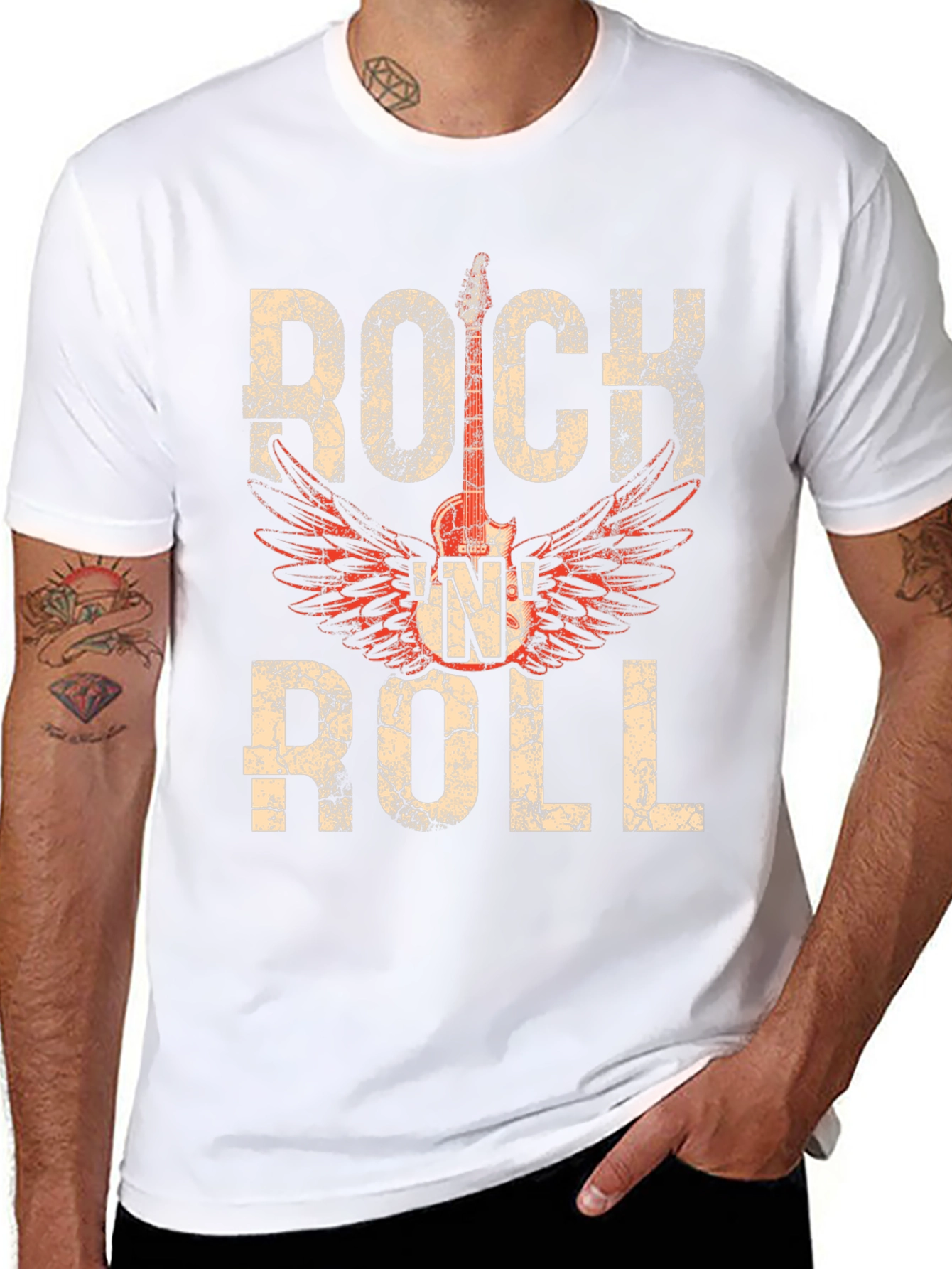 Rock N Roll Guitar Graphic T-Shirt