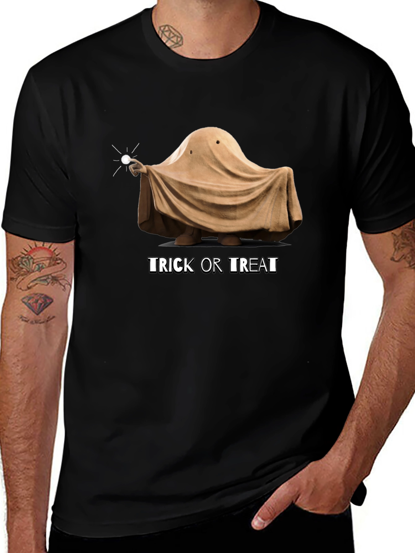 Funny Halloween Ghost Trick or Treat T-Shirt
