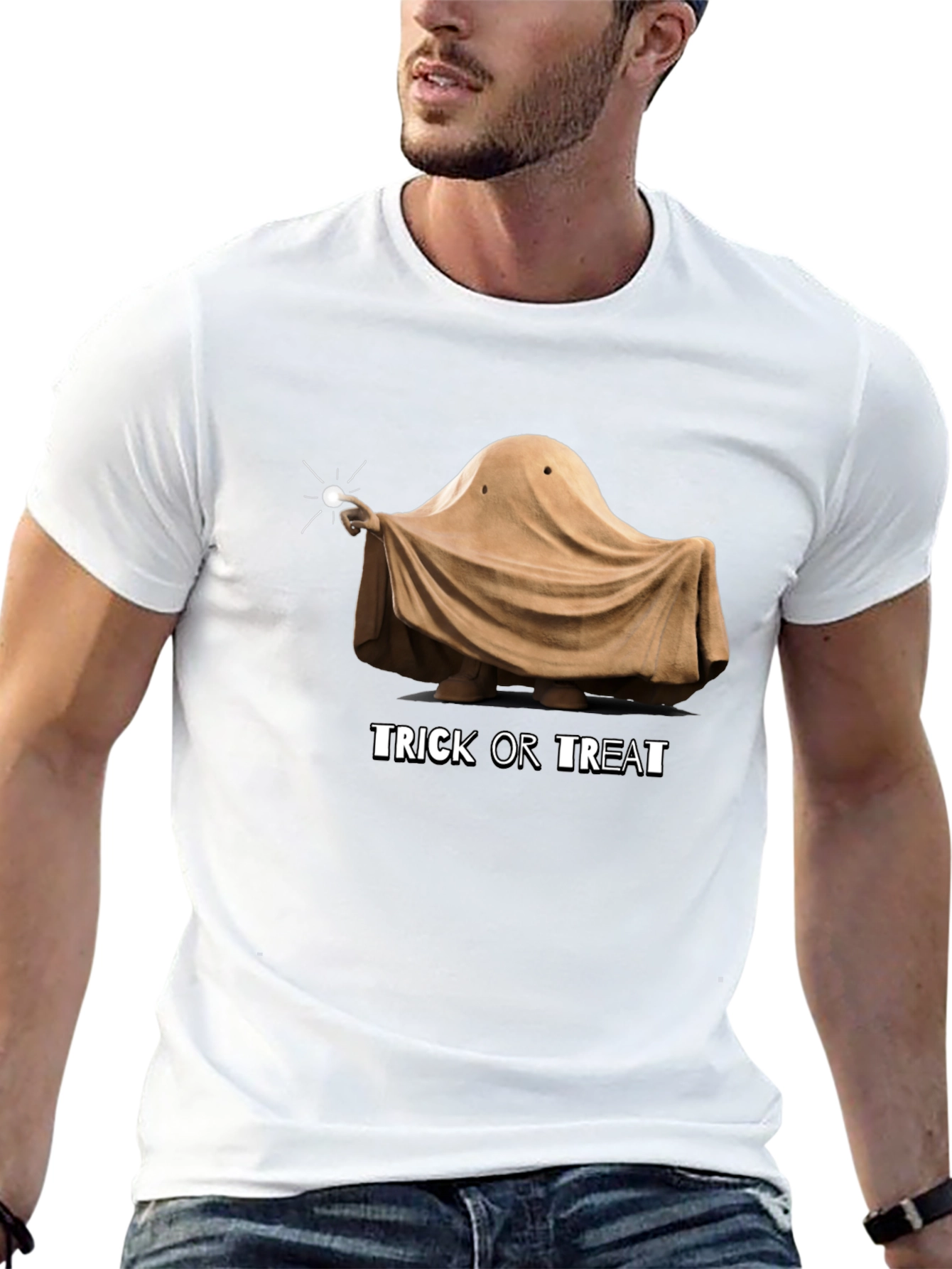 Funny Halloween Ghost Trick or Treat T-Shirt