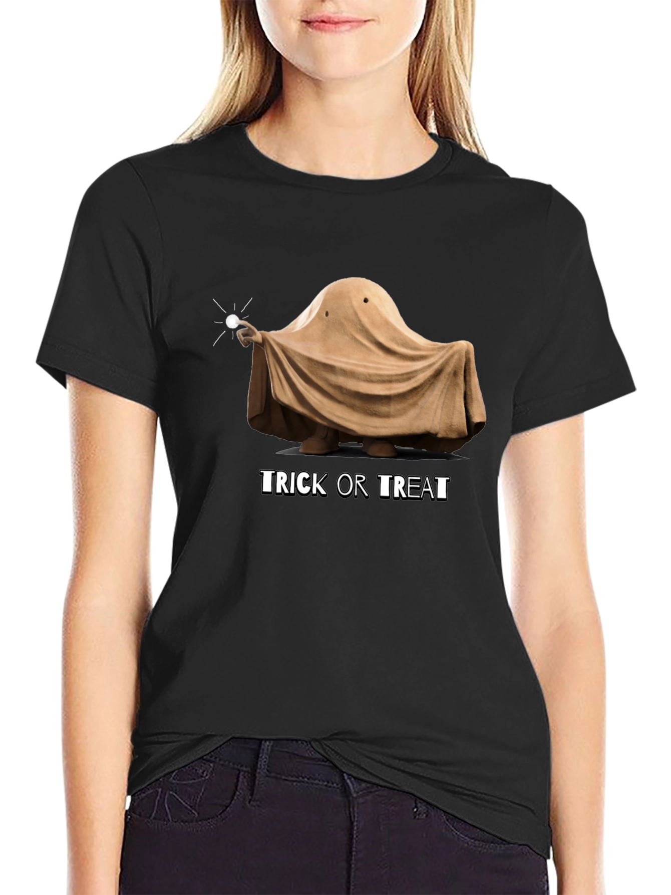 Funny Halloween Ghost Trick or Treat T-Shirt