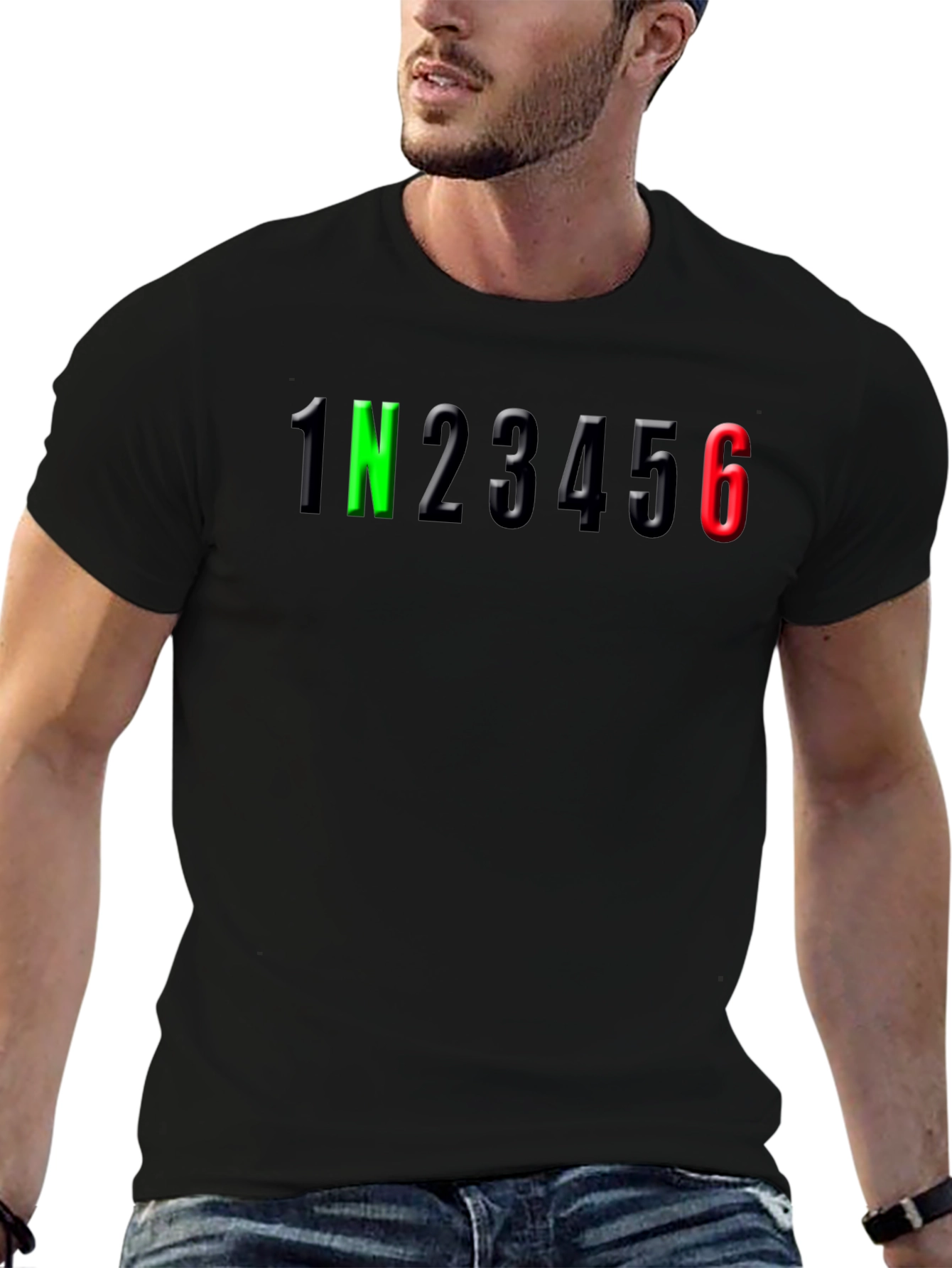 Motorcycle Gear Shift T-Shirt - 1N23456