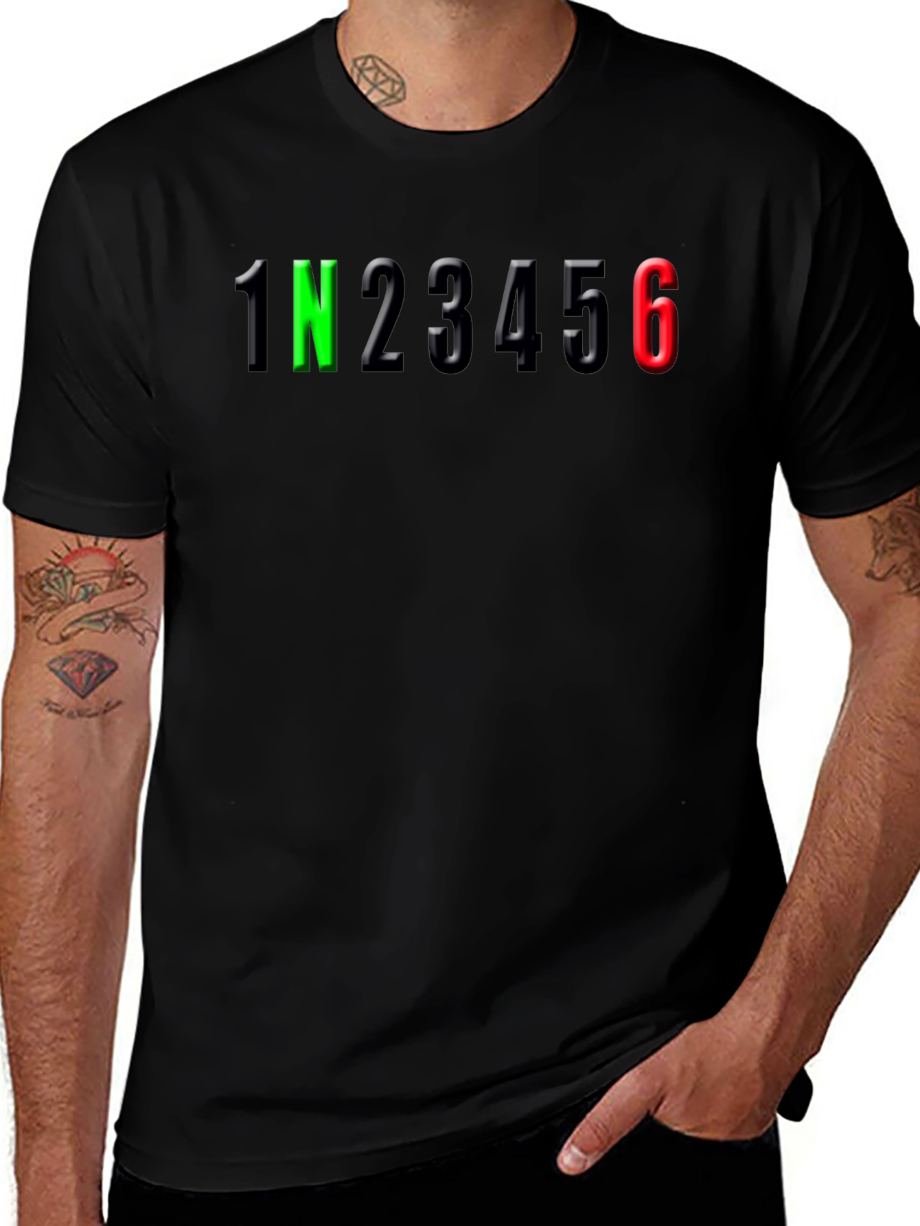 Motorcycle Gear Shift T-Shirt - 1N23456