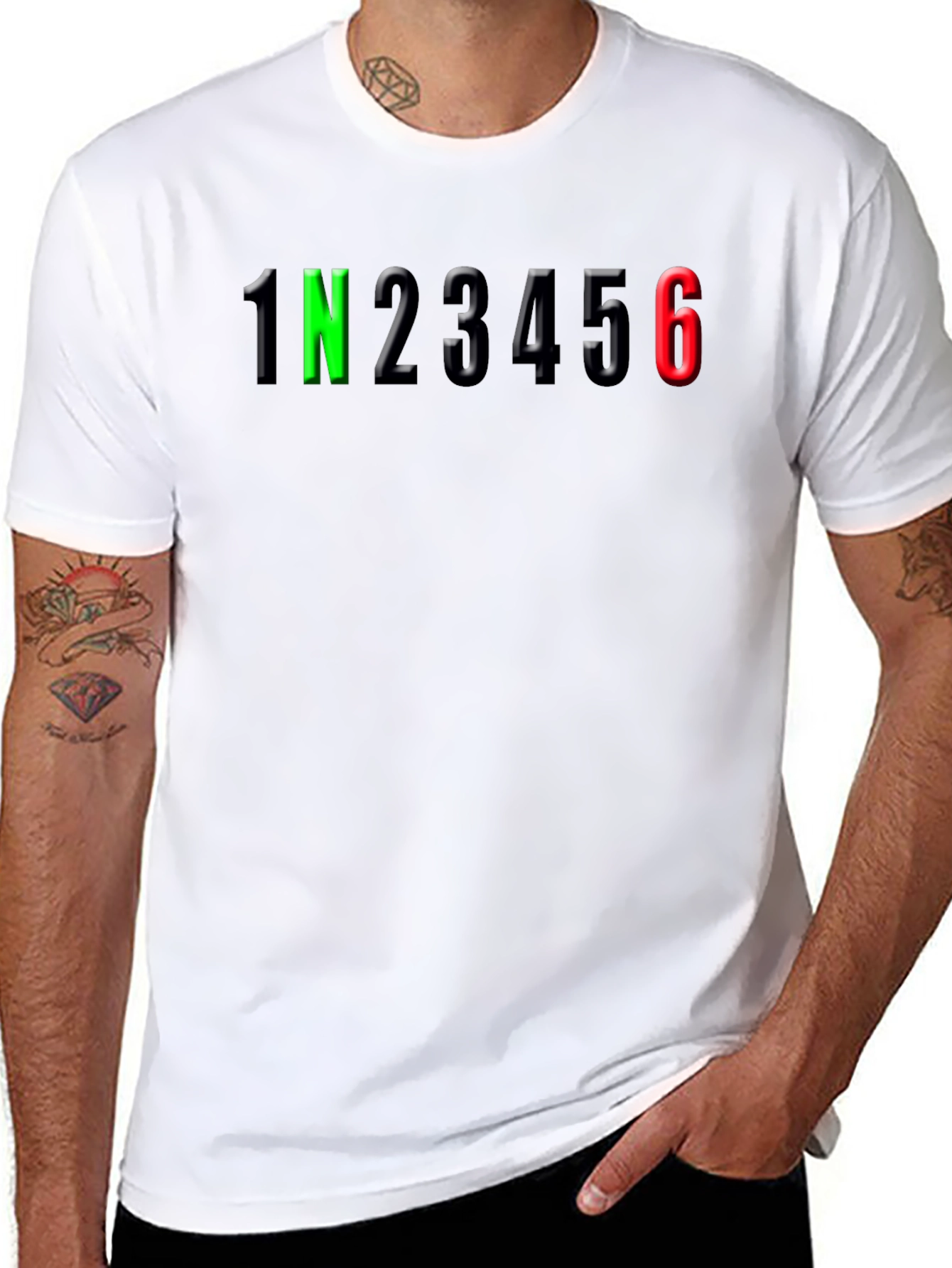 Motorcycle Gear Shift T-Shirt - 1N23456