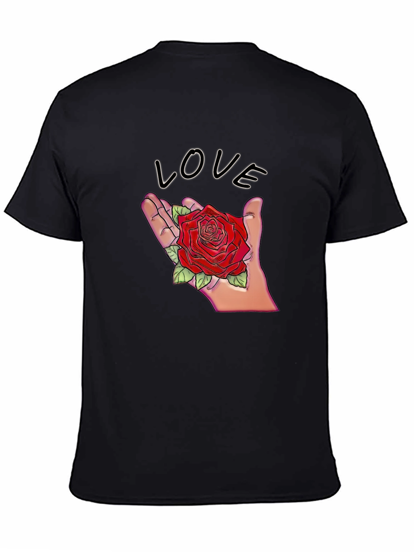 Love Rose Graphic T-Shirt - Romantic Design