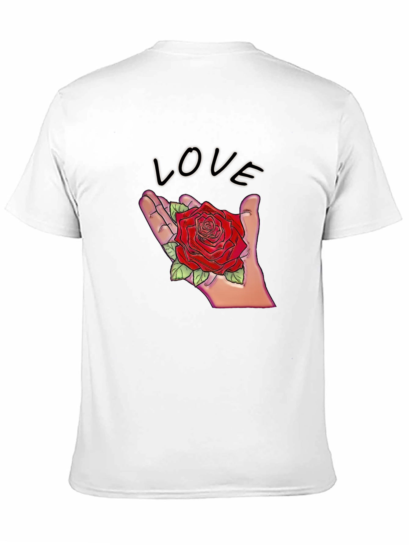 Love Rose Graphic T-Shirt - Romantic Design