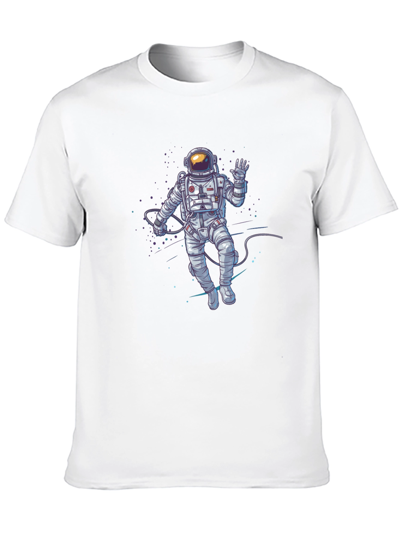 Astronaut Graphic Print T-Shirt - Black