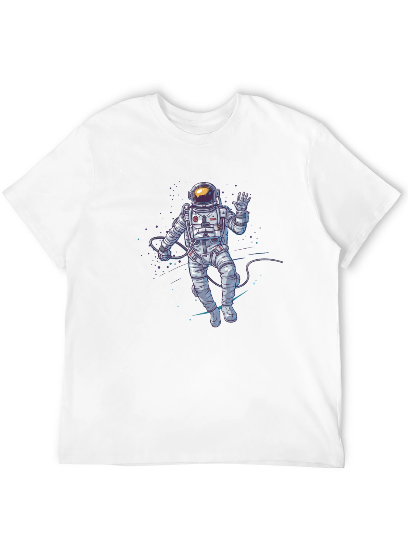 Astronaut Graphic Print T-Shirt - Black