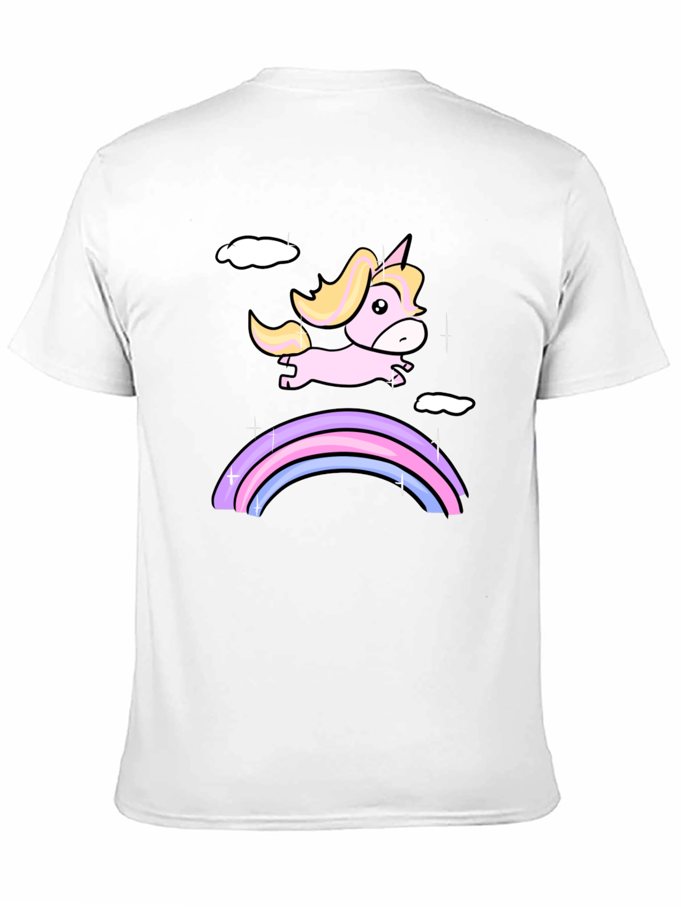 Unicorn Rainbow Black T-Shirt