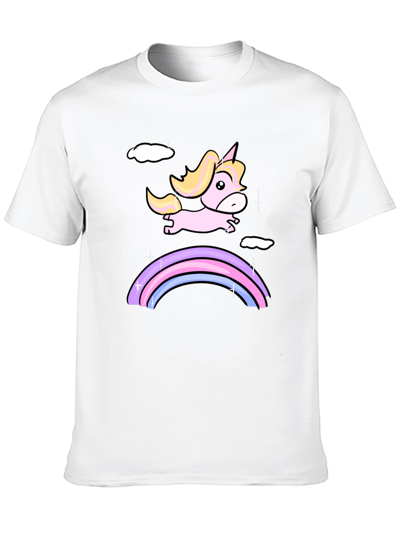 Unicorn Rainbow Black T-Shirt