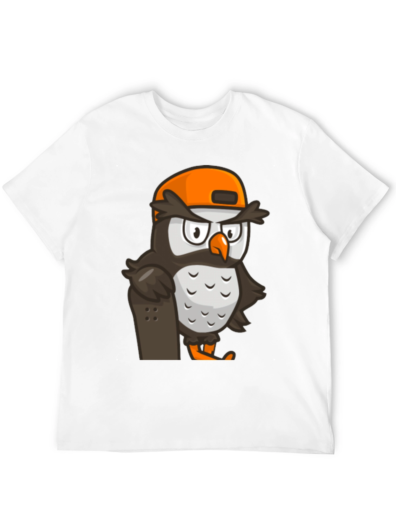 Cool Owl Skater Graphic Tee - Black