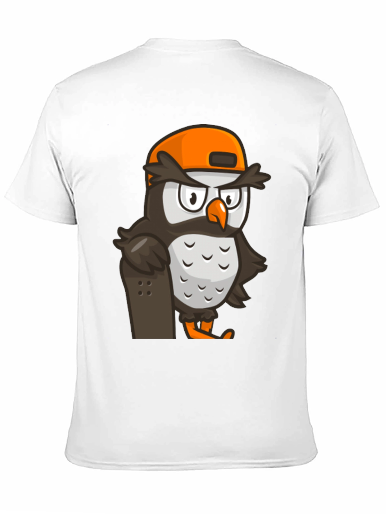 Cool Owl Skater Graphic Tee - Black