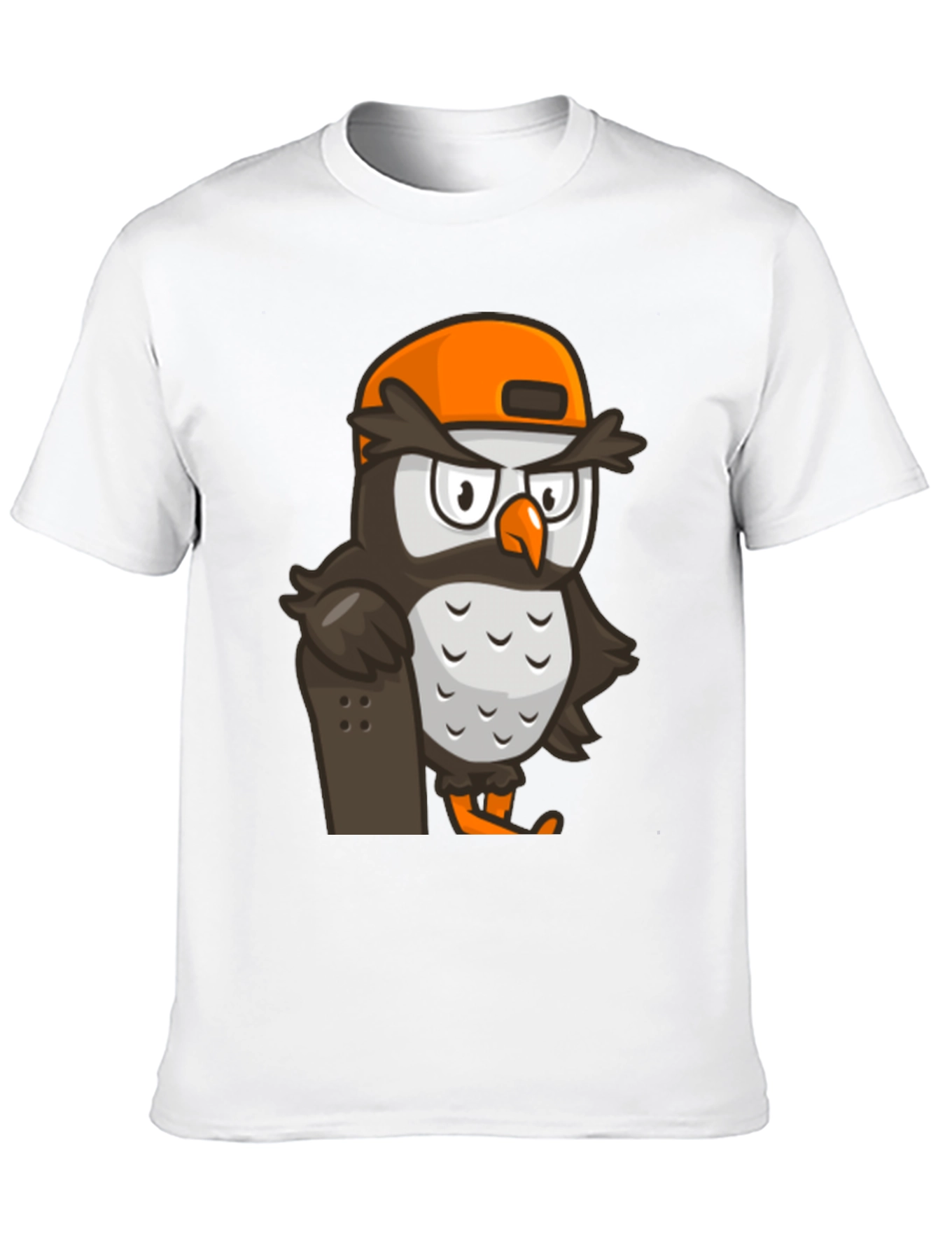 Cool Owl Skater Graphic Tee - Black