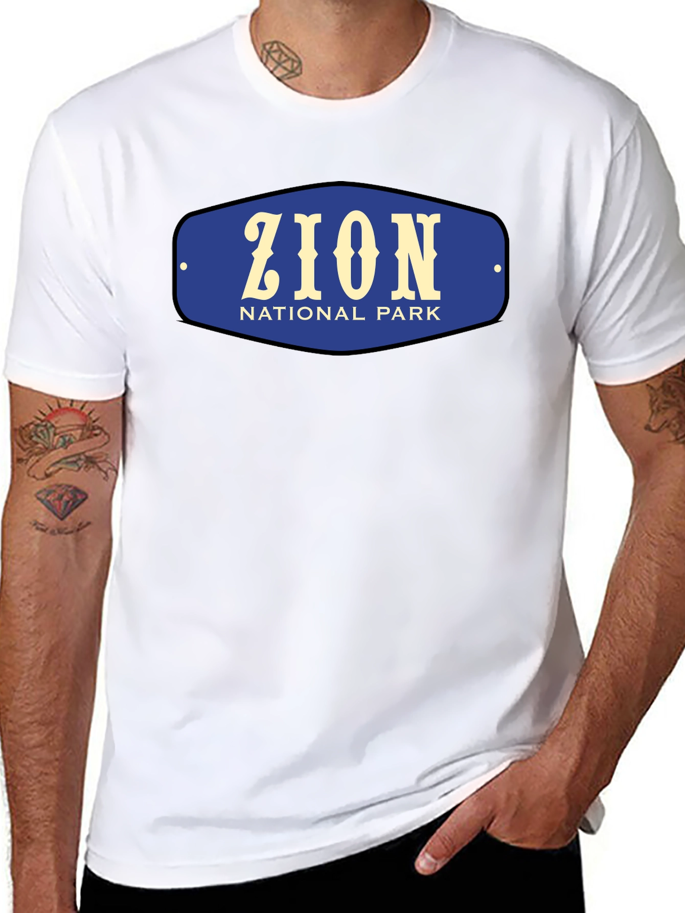 Zion National Park Black Graphic Tee