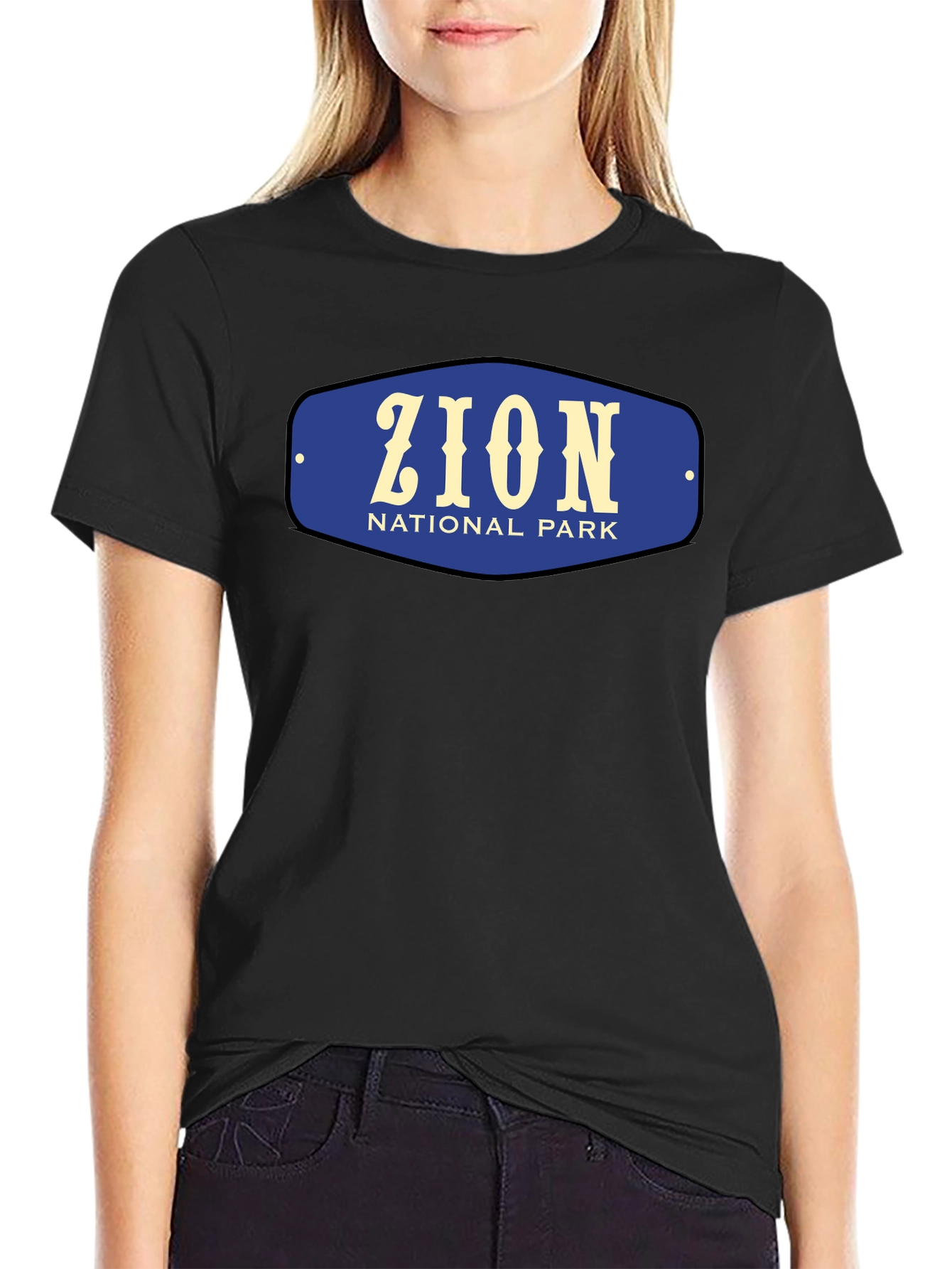 Zion National Park Black Graphic Tee