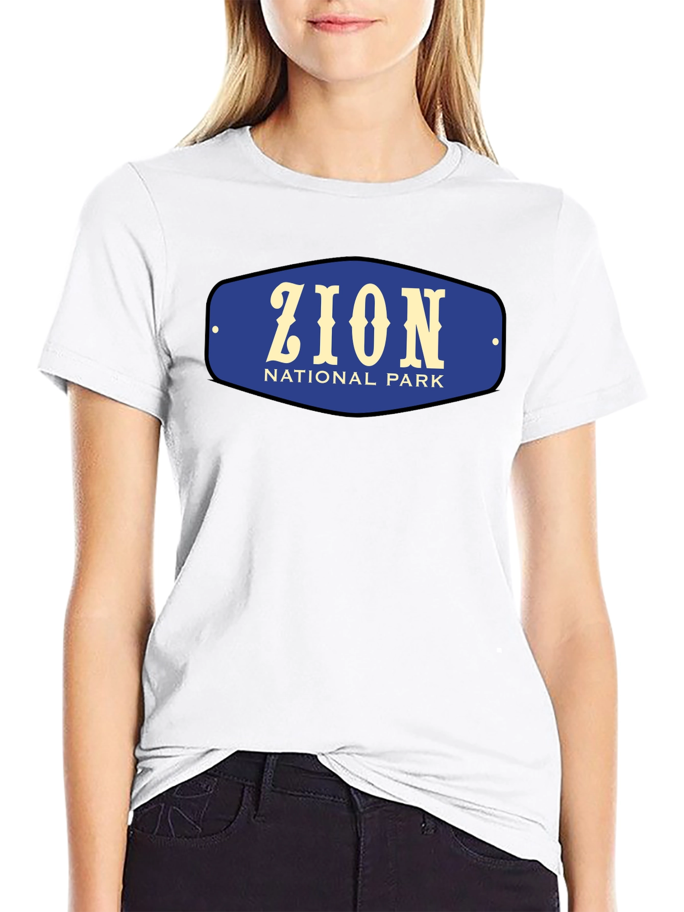 Zion National Park Black Graphic Tee