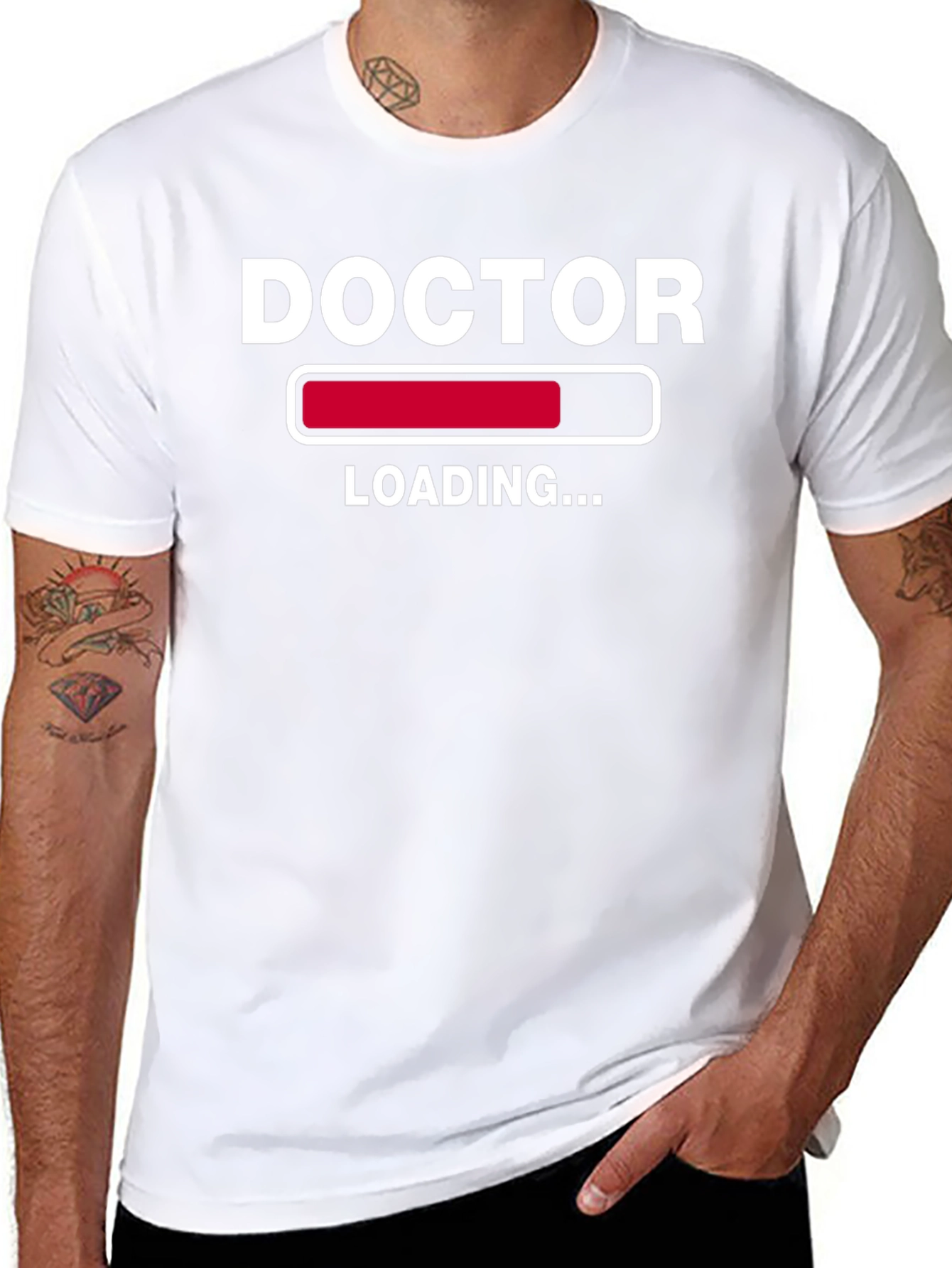 Doctor Loading Graphic T-Shirt - Black