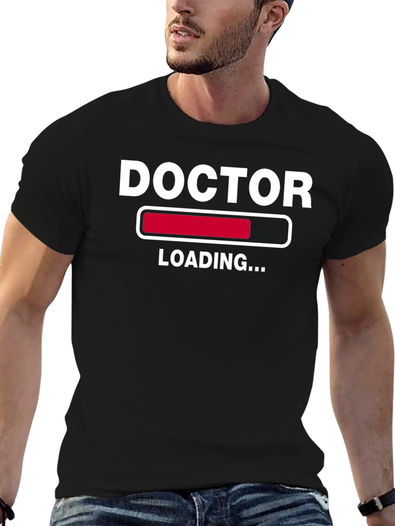 Doctor Loading Graphic T-Shirt - Black
