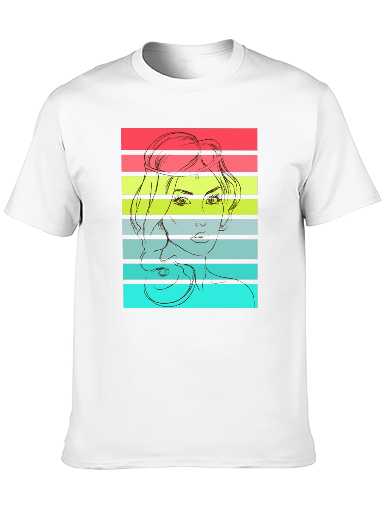 Retro Woman Graphic T-Shirt - Black