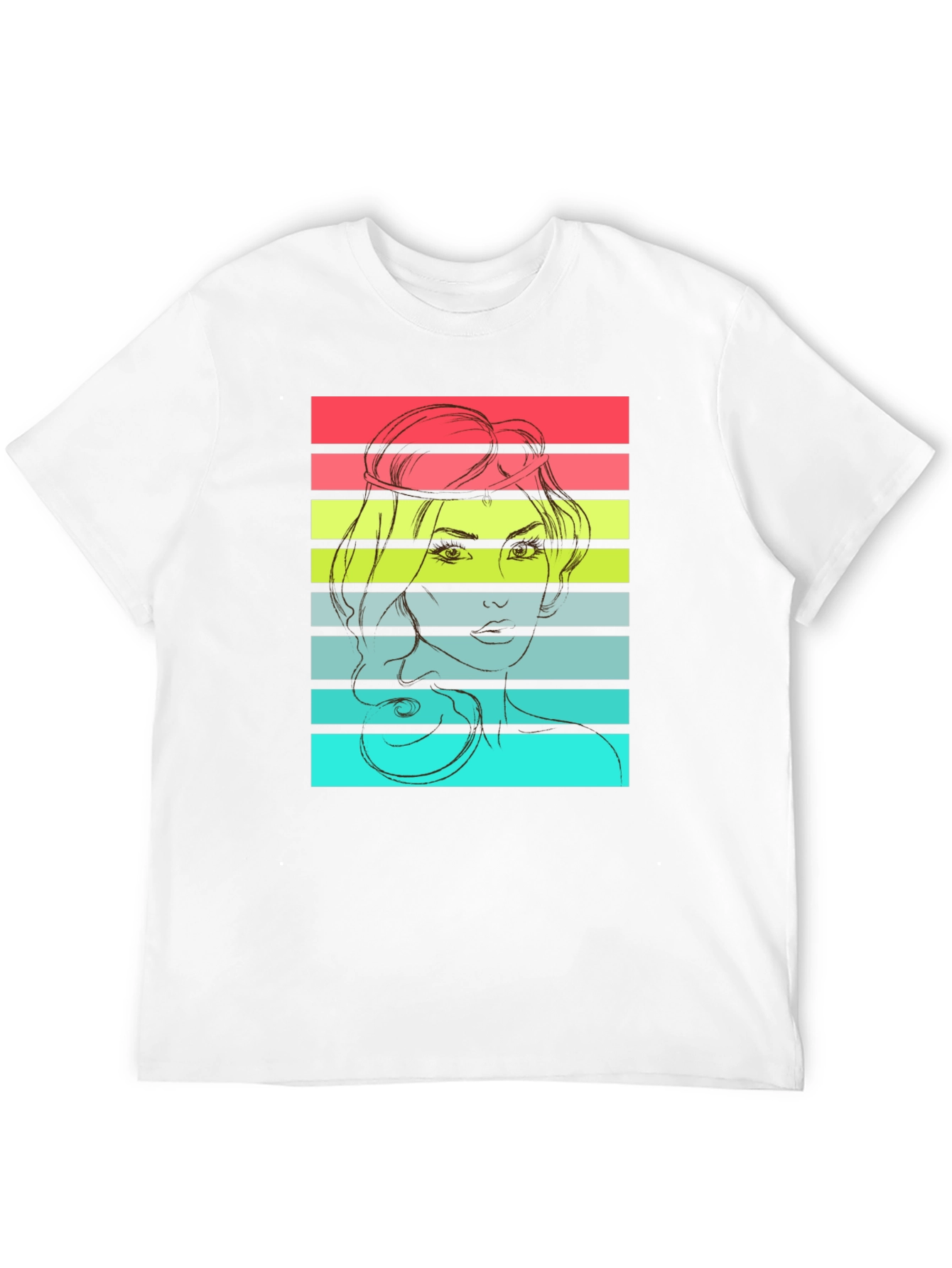 Retro Woman Graphic T-Shirt - Black