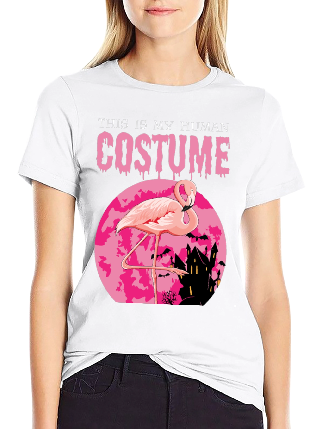 Funny Halloween Flamingo Costume T-Shirt