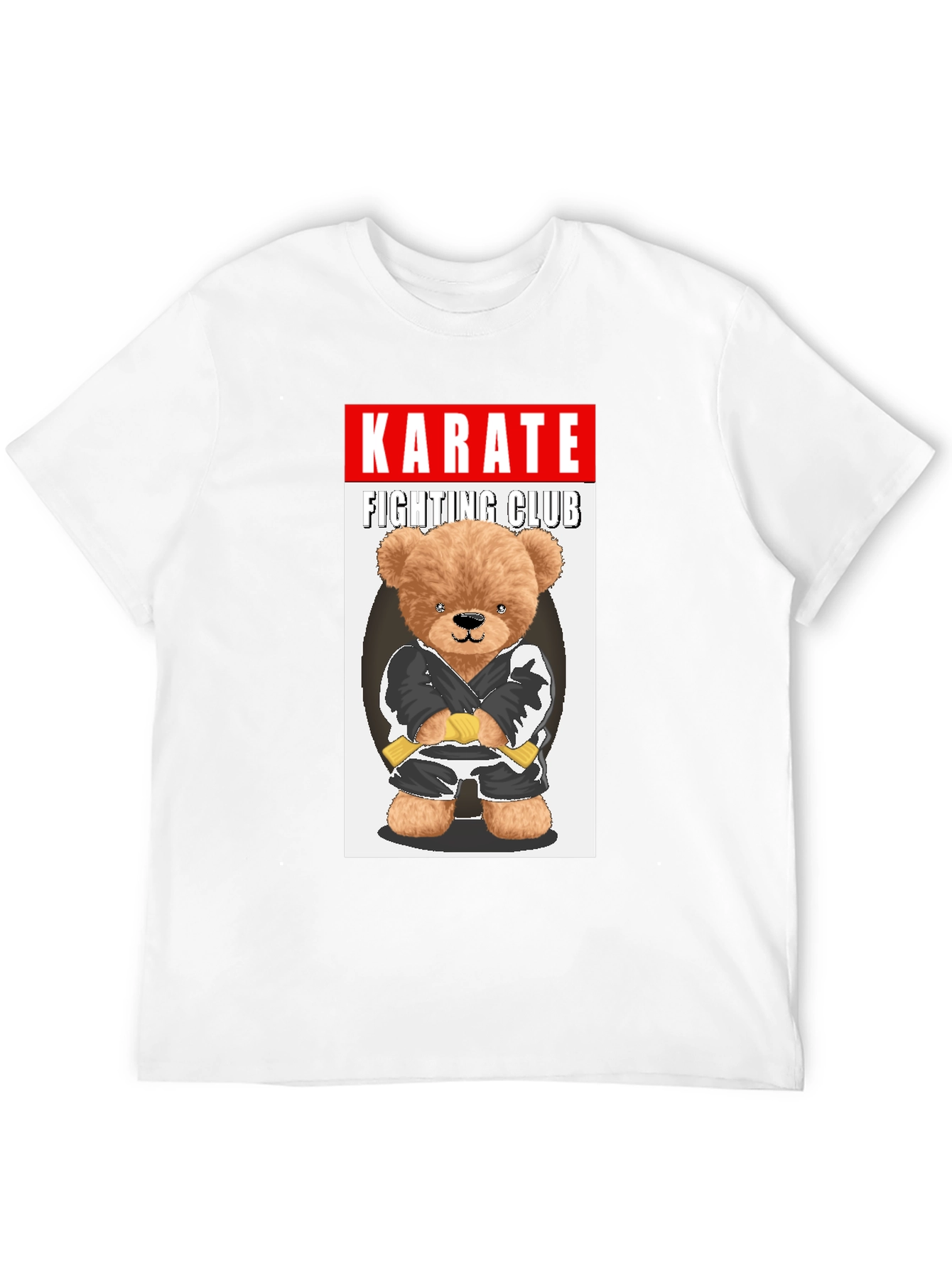 Karate Bear Fighting Club Black T-Shirt