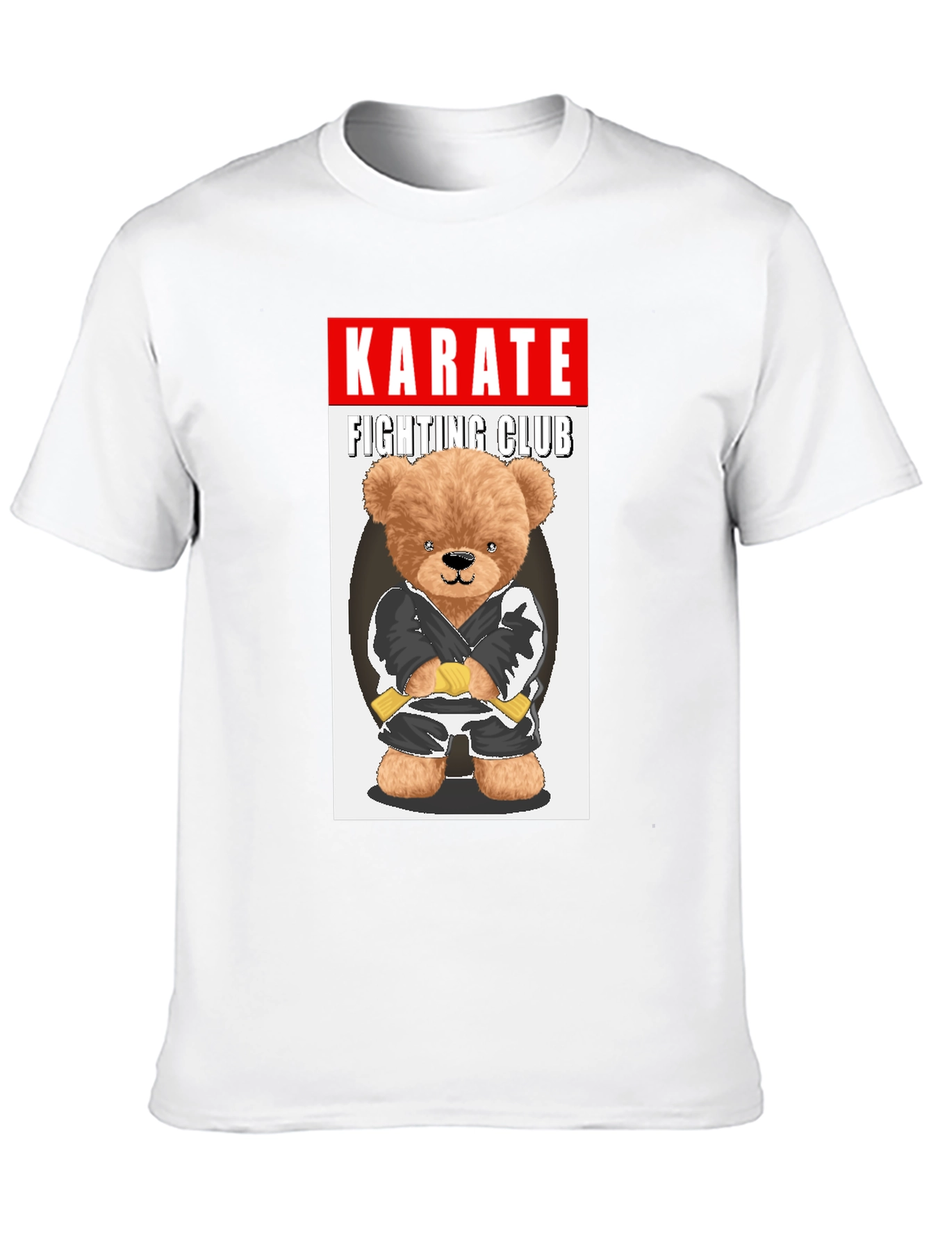 Karate Bear Fighting Club Black T-Shirt