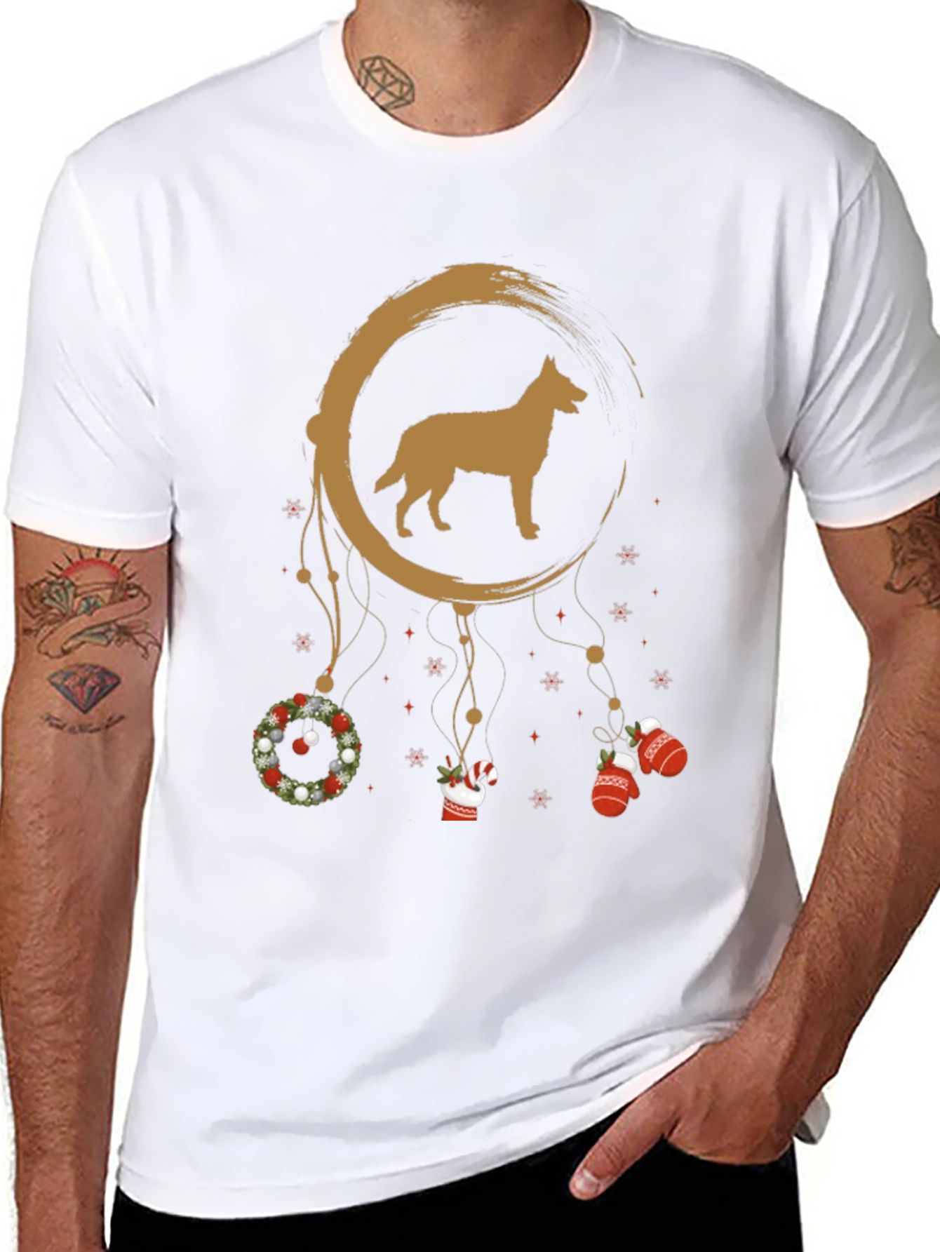 Dog Dreamcatcher Christmas Tee