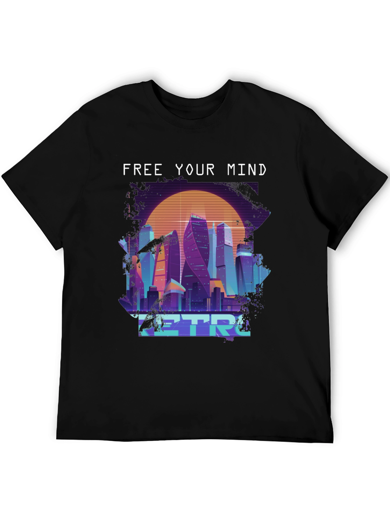Retro Cityscape T-Shirt - Free Your Mind