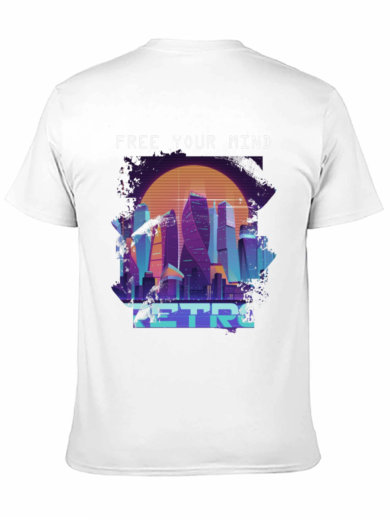 Retro Cityscape T-Shirt - Free Your Mind