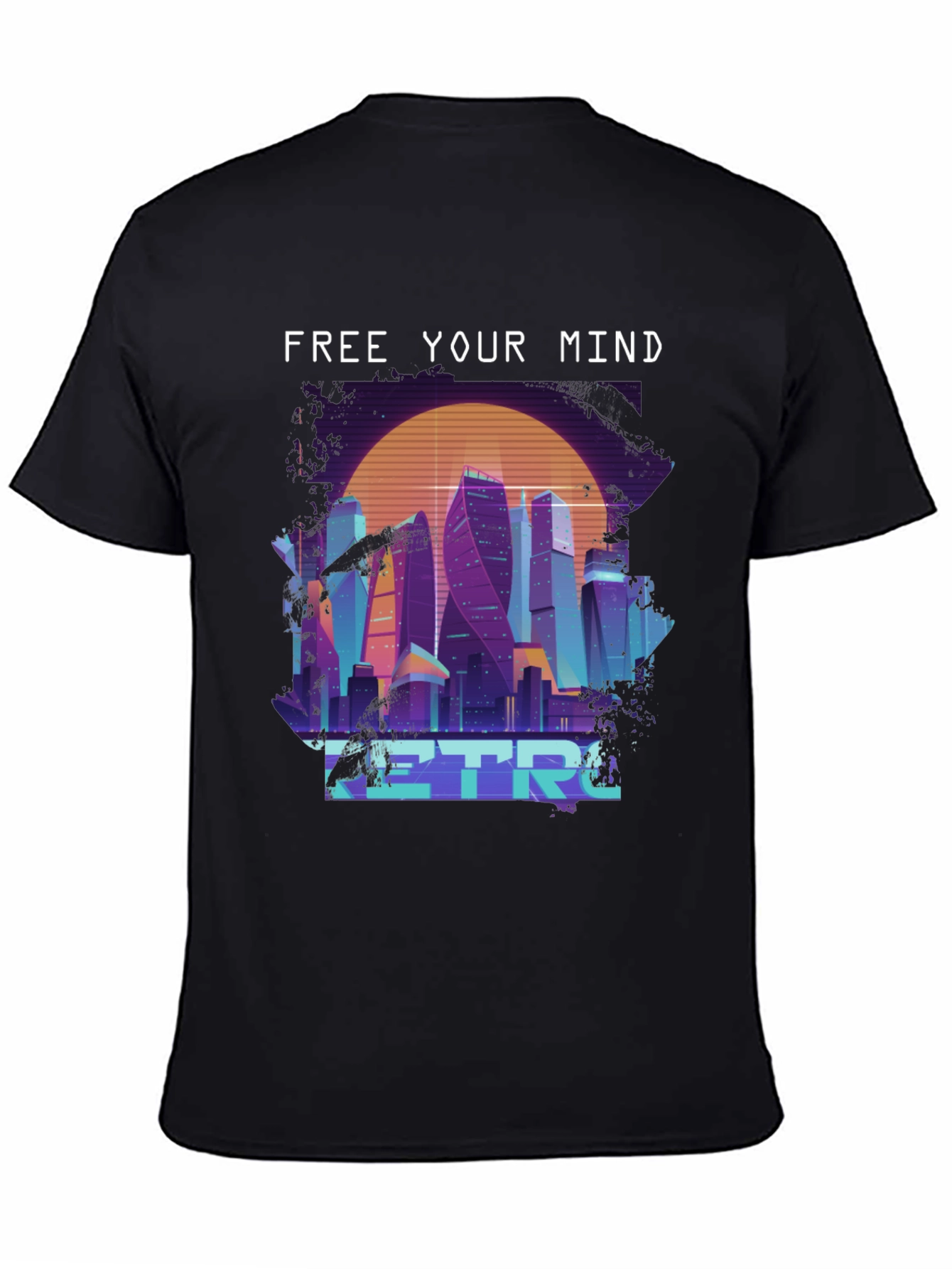 Retro Cityscape T-Shirt - Free Your Mind