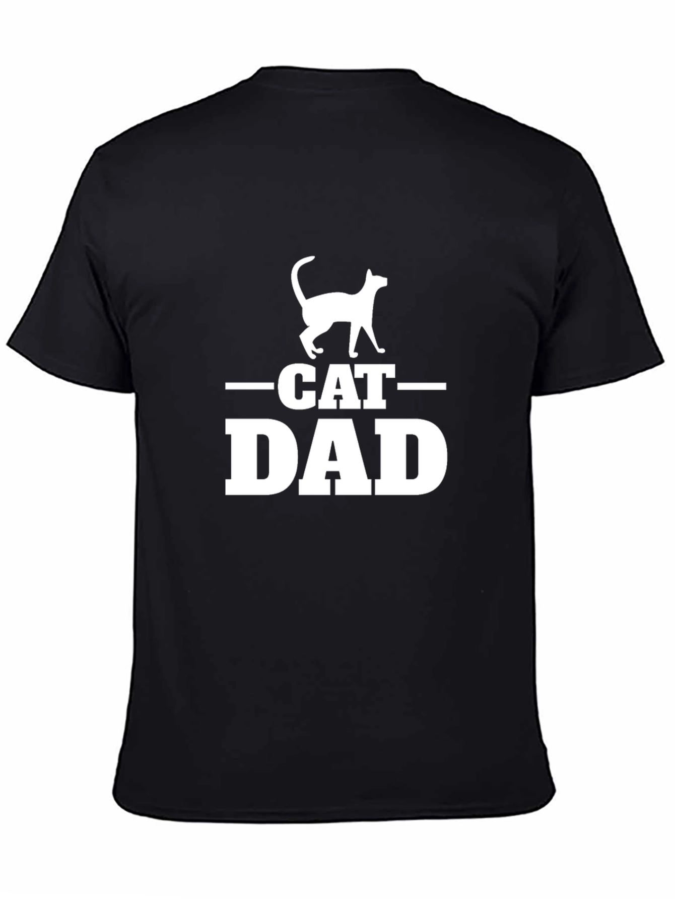 Cat Dad T-Shirt - Black Novelty Design