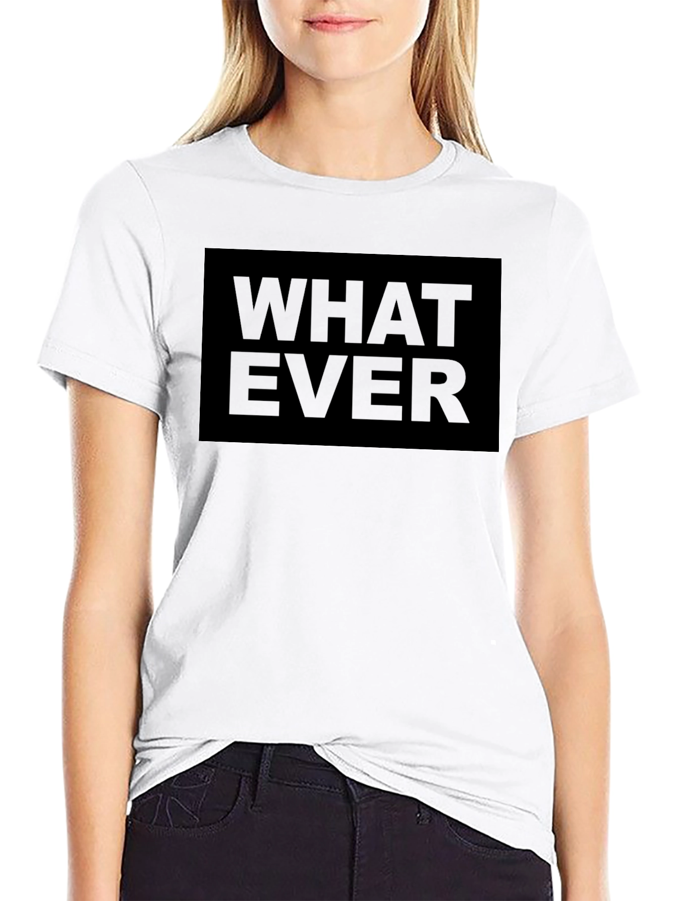Mens Black Whatever Graphic T-Shirt