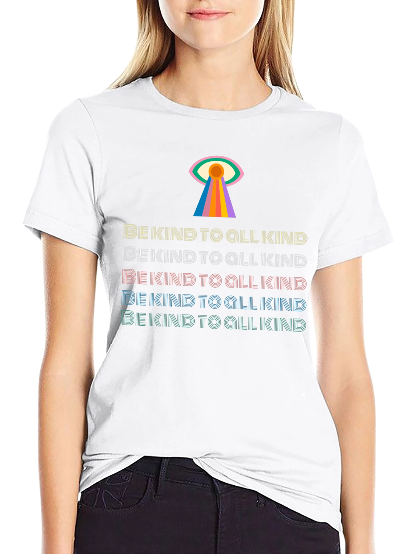 Be Kind Rainbow Graphic Tee