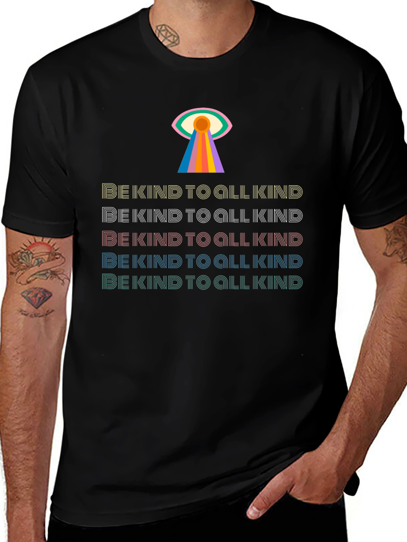 Be Kind Rainbow Graphic Tee
